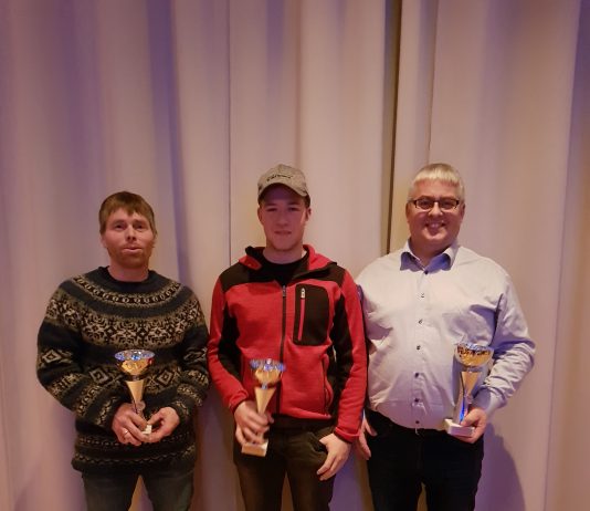 Frá vinstri Aðalsteinn á Auðnum 1, Ingvi og Guðmundur á Hríshóli