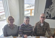 Starfsfólk fundar, Aðalsteinn, Gunnhildur og Helga.