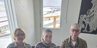 Starfsfólk fundar, Aðalsteinn, Gunnhildur og Helga.